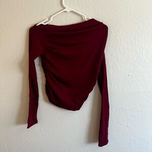Amazon Burgundy Off-Shoulder Bodysuit